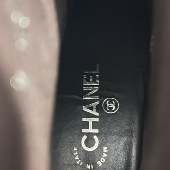 CHANEL Camellia Leather Mid-Calf Boots – Size 38.5 - Picture 5 of 16